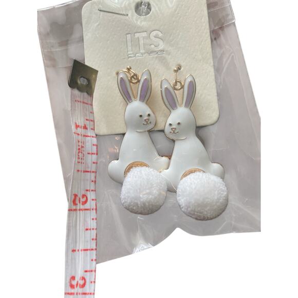 Two pairs of pierced earrings bunny blue boho fun artsy - Picture 6 of 7